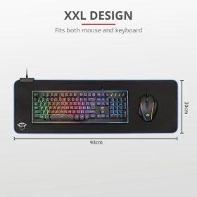 TRUST 23395 - Tappetino für XXL-Maus RGB mit LED-Beleuchtung