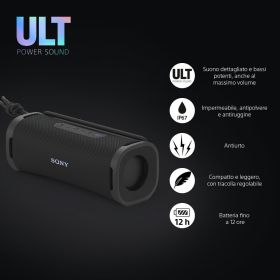 SONY SRSULT10B - Speaker Bluetooth Portatile con Bass profondi