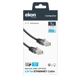 EKON ECITLAN5E10GY - UTP-Netzwerkkabel Cat 5e 1 m
