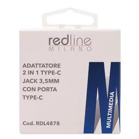 REDLINE RDL4878 - Adattatore Type-C Jack 3,5MM Nero