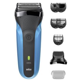BRAUN 310BT 0728783 RASOIO RIC. 3LAME W&D LED AUT.30MIN 1ACC+5PETT BLU