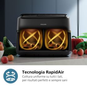 PHILIPS NA150 - Philips Airfryer Dual Basket NA150 7,1L