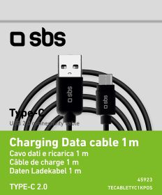 SBS TECABLETYC1KPOS - Cavo USB A a Type-C 1 metro