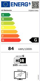 LG 55QNED70A6A 0730262 TV LED QNED 55"UHD 4K DVBT2/S2 SMART WEBOS