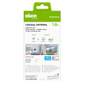 EKON ECAN18MFW - Antenna Kabel 1,8m Weiß