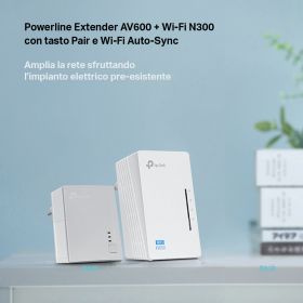 TP-LINK TLWPA4221KIT - TLWPA4221KIT 0477518 KIT POWERLINE AV600 WLSS N 300MBPS 2P.ETHERNET