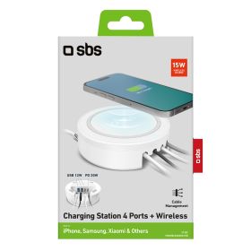 SBS TEWIRELESSORG15W - Stazione di ricarica wireless 15W