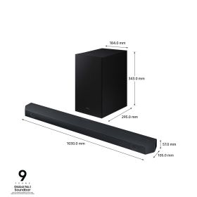 SAMSUNG HWQ600CZF - Samsung HW-Q600C 3.1.2-Kanal Soundbar mit Subwoofer