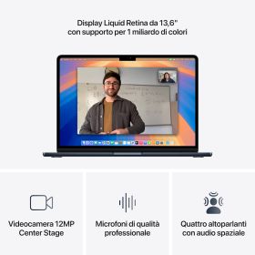 APPLE MW133TA - MacBook Air 13'' M4 16GB 512GB Mitternacht