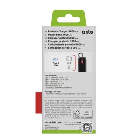 SBS TEBB5000LCDTCK - Powerbank 5000mAh mit Display