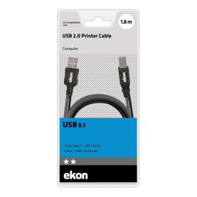EKON ECIT31USBAB18MMK - USB 3.1 Kabel Typ A auf Typ B