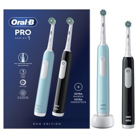ORAL-B PRO1DUOBLACKBLU - Oral-B Pro 1 Duo Elektrische Zahnbürste Schwarz/Blau