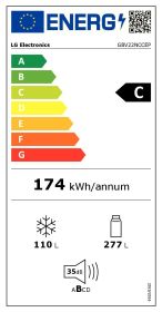 LG GBV22NCCEP - Frigorifero Combinato Nero