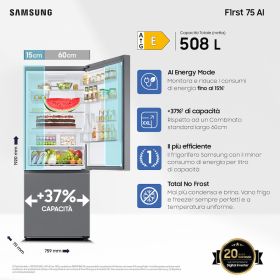 SAMSUNG RB50DG602ES9EF - Frigorifero Combinato Air Space 508LT
