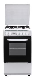 SMARTWAY VSCG55EL - Gasherd 50x50 mit Elektrobackofen Weiß