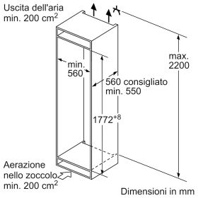 BOSCH KIN86NSE0 - Frigorifero combinato da incasso 260L
