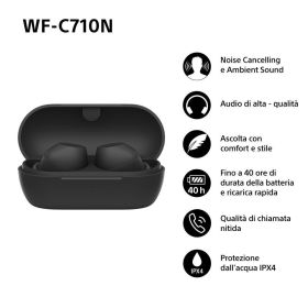 SONY WFC710NB - Cuffie True Wireless con NC Nere