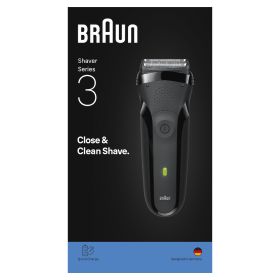 BRAUN 300SNERO 0728782 RASOIO RIC. 3LAME W&D LED AUT.30MIN. NERO
