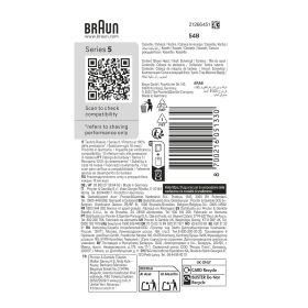 BRAUN 54B 0728791 TESTINA DI RICAMBIO PER SERIES 5