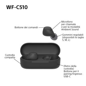SONY WFC510B - Sony WF-C510 True Wireless In-Ear-Kopfhörer