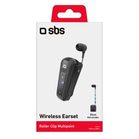 SBS TEROLLCLIPBTK - Auricolari Bluetooth con clip nero