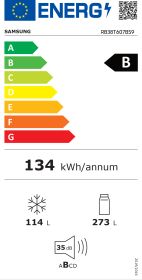 SAMSUNG RB38T607BS9EF - EcoFlex Kombikühlschrank 387LT