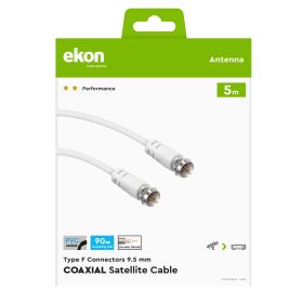 EKON ECSAT50MMW - 5m Satellitenkabel Typ F Weiß