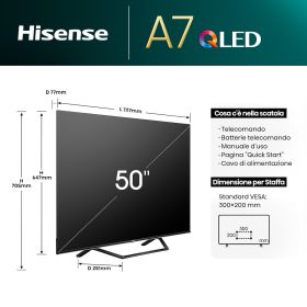 HISENSE 50A79NQ - TV QLED 50" 4K