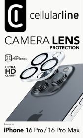 CELLULAR LINE CAMERALENSIPH16PRM - Kamera Schutz für iPhone 16 Pro Max