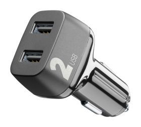 CELLULAR LINE CBRUSB224WK - Caricabatterie Auto 2 USB Nero
