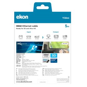 EKON ECVHDMI50MMK - Cavo HDMI 1.4 5 metri con Ethernet