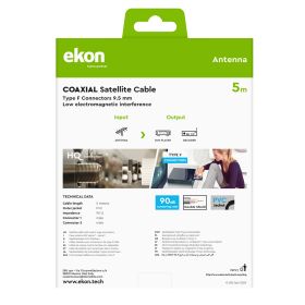 EKON ECSAT50MMW - 5m Satellitenkabel Typ F Weiß
