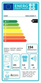 HAIER HD90A3939EIT - Haier 9kg A+++ Frontlader Wäschetrockner