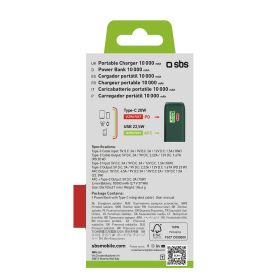 SBS TTBB10000LCDTCPD20G - Powerbank 10000mAh mit Display