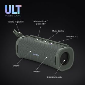 SONY SRSULT10H - Tragbarer Bluetooth Lautsprecher IP67
