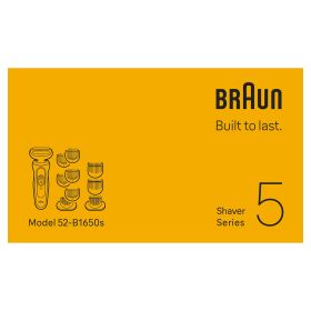 BRAUN 52B1650S 0728785 RASOIO RIC. 3LAME W&D LED AUT.50MIN 2ACC+5PETT BLU
