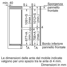 BOSCH KIN86NSE0 - Frigorifero combinato da incasso 260L