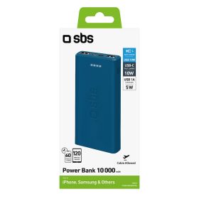 SBS TTBB10000FASTA - Power Bank 10.000mAh Azzurro