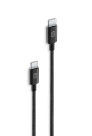 CELLULAR LINE USBDATABRCTOC06K - Cavo Telato USB-C 60 cm Nero