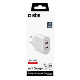 SBS TETRPD20CCW - USB-C Ladegerät 2x20W