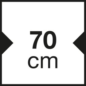GLEM GAS GHF773IX - Edelstahl Dunstabzugshaube 70 cm