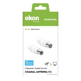 EKON ECANKITSOCPLUG - Kit connettori antenna SAT 9,5mm