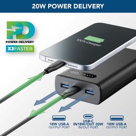 CELLULAR LINE PBFAST01PD20000K - Power Bank Fast PD 20000mAh Schwarz