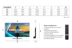 PHILIPS 55OLED820 - 4K Ambilight TV 55"