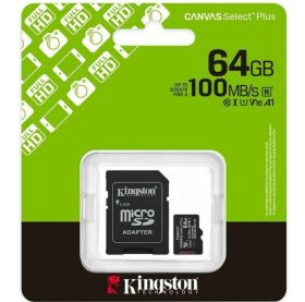 KINGSTON SDCS364GB 0732058 MEM.MICRO SDXC 64GB V10 A1 C/ADATT. SELECT PLUS