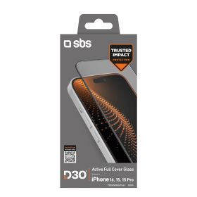SBS TED3OSCRGLIP1661 - D3O Schutzfolie für iPhone 16/15/15 Pro