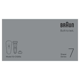 BRAUN 72C1200S 0728787 RASOIO RIC. 3LAME W&D LED AUT.60MIN. C/RIFIN. ORO