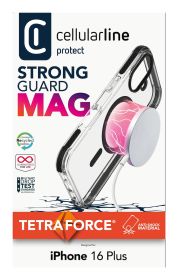 CELLULAR LINE TETRACMAGIPH16MAXT - Cover protettiva Mag per iPhone 16 Plus
