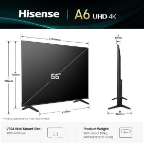 HISENSE 55A69Q - Smart TV 55" 4K