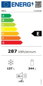 SMEG FC48MDNE - Frigorifero combinato 70 cm No Frost